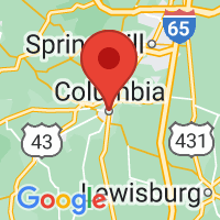 Map of Columbia, TN